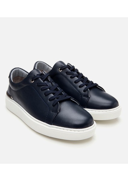 02AYH305800A680 Deri Lacivert Erkek Günlük Ayakkabı