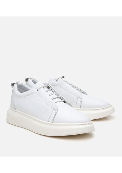 02AYH305790A900 ERKEK Deri Beyaz Ultra Hafif Tabanlı Spor Ayakkabı
