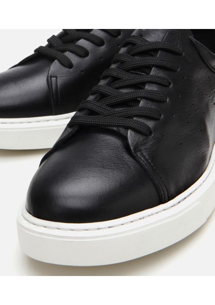 02AYH305840A100 Deri Siyah Erkek Günlük Ayakkabı