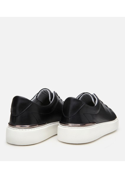 02AYH305800A100 ERKEK Deri Siyah Ultra Hafif Tabanlı Spor Ayakkabı