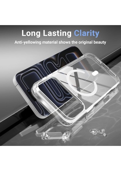 iPhone 17 Pro Magsafe Kılıf / Şeffaf Sararmaz Mika / Cam Ekran Koruyucu Seti fiyatları