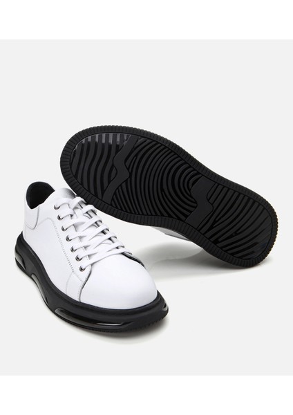 02ayh305910a900 Erkek Deri Beyaz Hafif Tabanlı Spor Ayakkabı