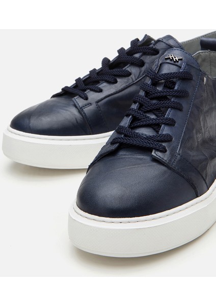 02AYH305870A680 ERKEK Deri Lacivert Hafif Tabanlı Spor Ayakkabı