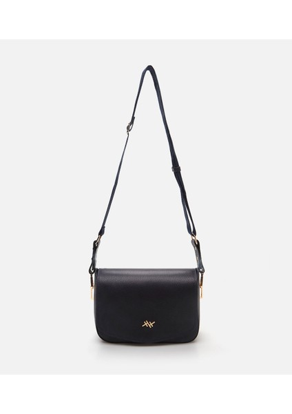 Kadın Deri Lacivert Omuz Çantası