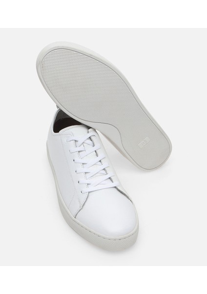 Hakiki Deri Beyaz Erkek Günlük Ayakkabı