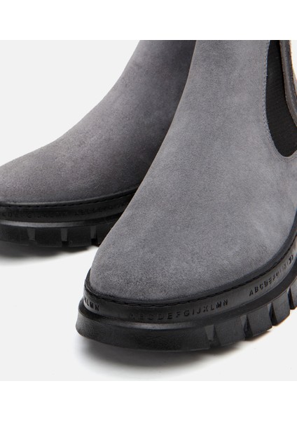 02BOH296100A230 HAKIKI Deri Gri Erkek Günlük Bot