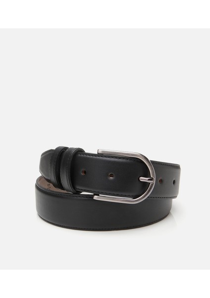 06KEH310250A100 ERKEK Deri Siyah Kemer