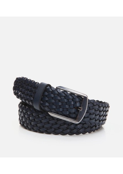 Erkek Deri Lacivert Kemer