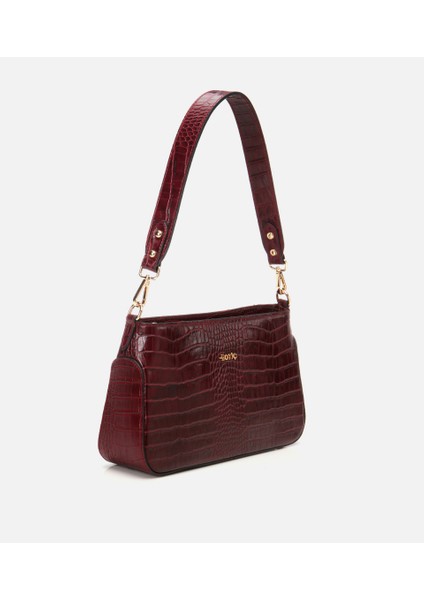 03CAH293410A780 KADIN Deri Bordo Omuz Çantası