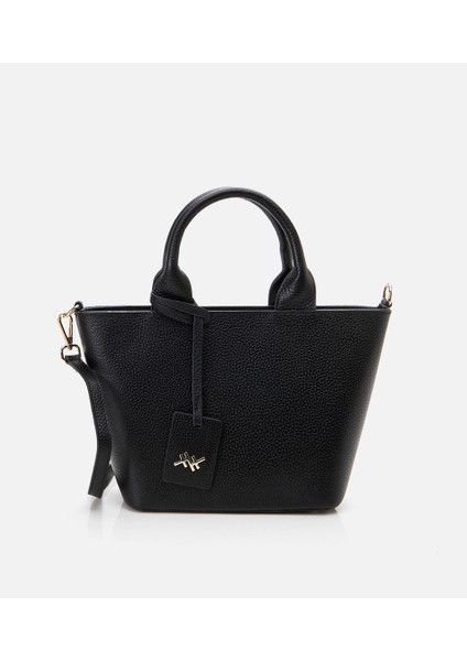 03CAH293390A100 Deri Siyah Kadın Çanta