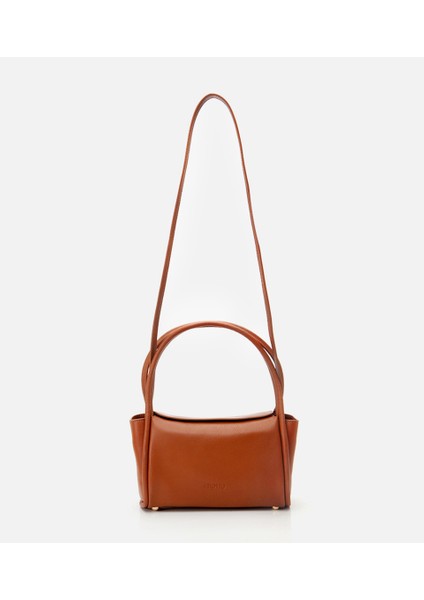 03CAH296580A370 HAKIKI Deri Taba Kadın Omuz Çantası