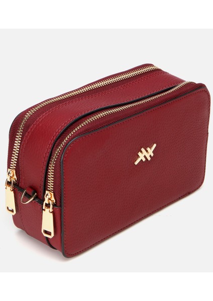 03CAH293370A780 KADIN Deri Bordo Mini Çanta