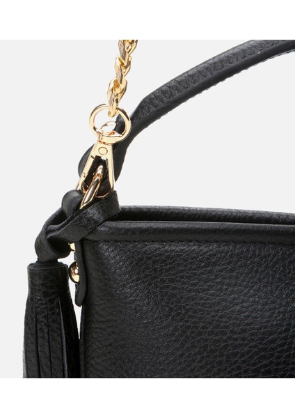 03CAH297040A100 Deri Siyah Kadın Mini (Çapraz) Çanta