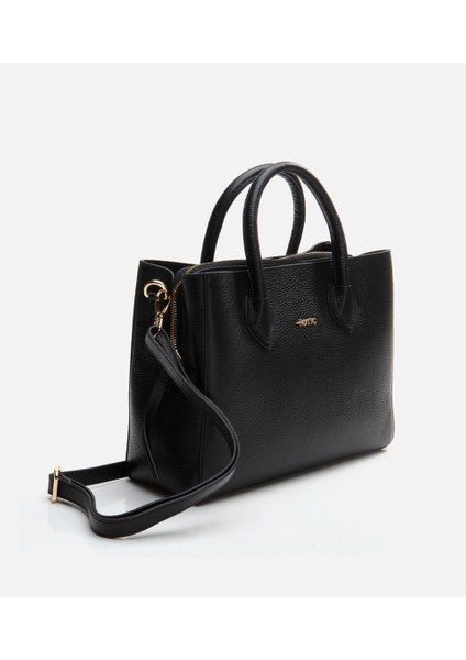Kadın Deri Siyah Omuz Çantası