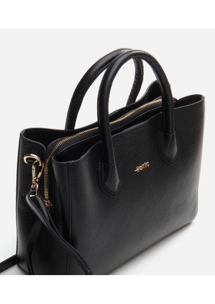 Kadın Deri Siyah Omuz Çantası