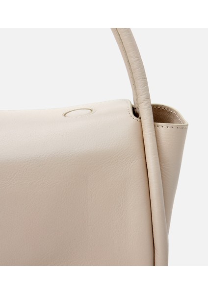 03CAH296580A310 HAKIKI Deri Bej Kadın Omuz Çantası