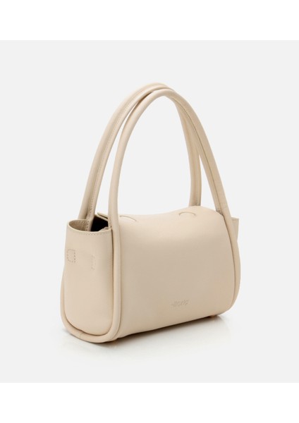 03CAH296580A310 HAKIKI Deri Bej Kadın Omuz Çantası