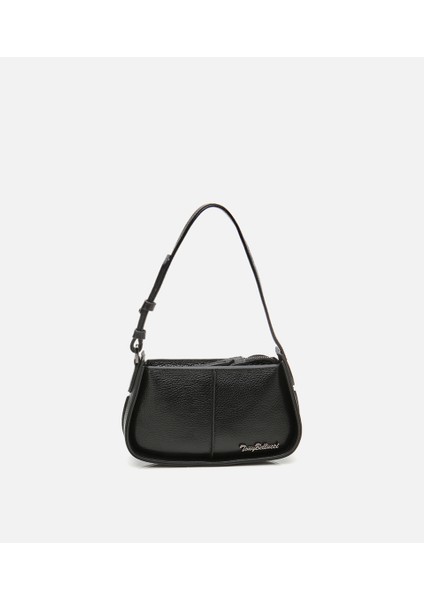 03CAH309450A100 KADIN Deri Siyah Ayarlanabilir Askılı Mini Çanta