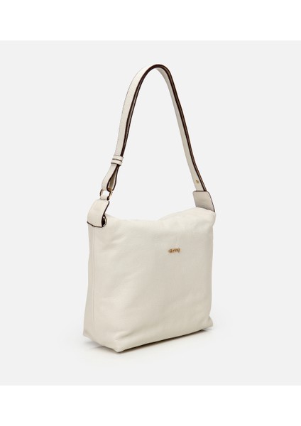 03CAH309140A400 KADIN Deri Ekru Ayarlanabilir Askılı Omuz Çantası