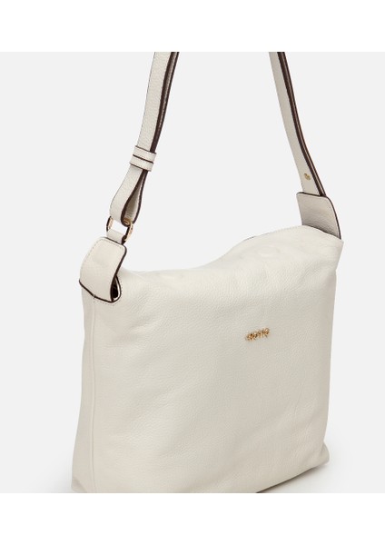 03CAH309140A400 KADIN Deri Ekru Ayarlanabilir Askılı Omuz Çantası