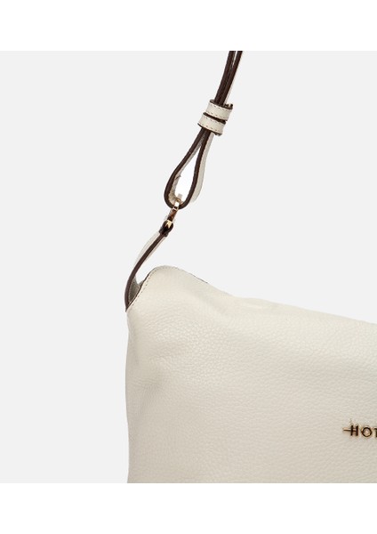 03CAH309140A400 KADIN Deri Ekru Ayarlanabilir Askılı Omuz Çantası