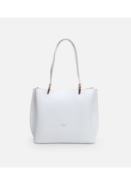 Kadın Deri Beyaz Omuz Çantası