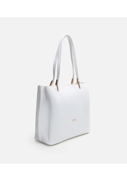 Kadın Deri Beyaz Omuz Çantası