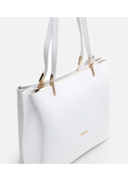 Kadın Deri Beyaz Omuz Çantası