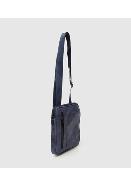 Erkek Deri Lacivert Postacı Çantası