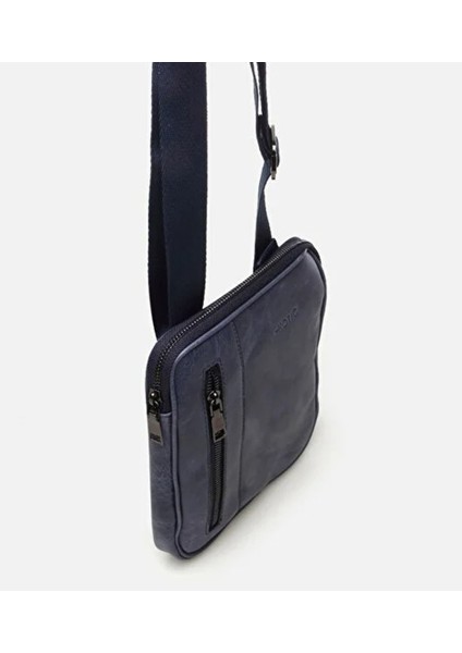 Erkek Deri Lacivert Postacı Çantası