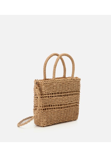 03CAH312310A340 KADIN Hasır Kahverengi Omuz Çantası