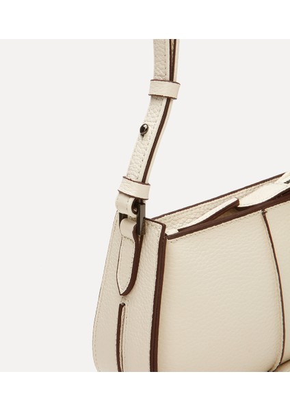 03CAH309450A400 KADIN Deri Ekru Ayarlanabilir Askılı Mini Çanta