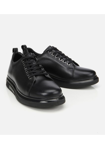 02AYH311560A100 ERKEK Deri Siyah Günlük Ayakkabı
