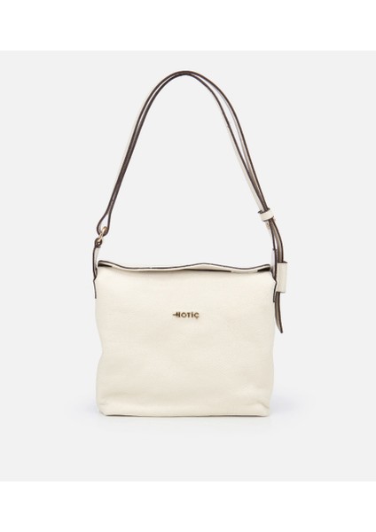 03CAH309130A400 KADIN Deri Ekru Ayarlanabilir Askılı Omuz Çantası