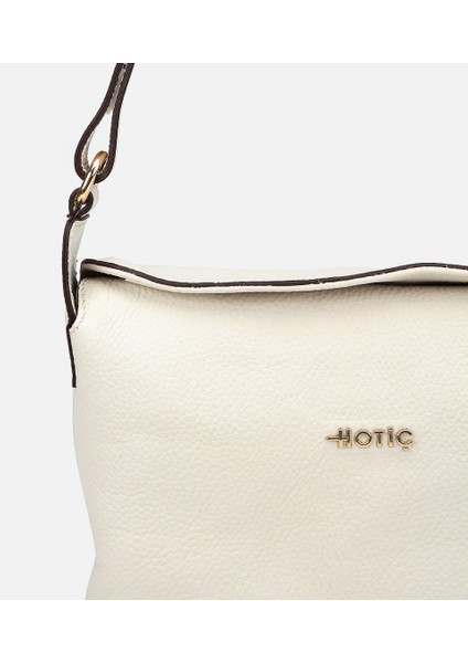 03CAH309130A400 KADIN Deri Ekru Ayarlanabilir Askılı Omuz Çantası