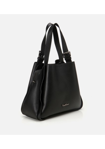 03CAH309270A100 KADIN Deri Siyah Tote Çanta