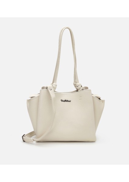03CAH309440A400 KADIN Deri Ekru Omuz Çantası