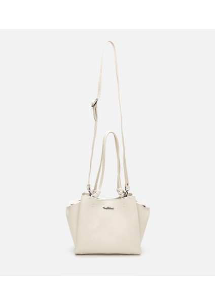 03CAH309440A400 KADIN Deri Ekru Omuz Çantası