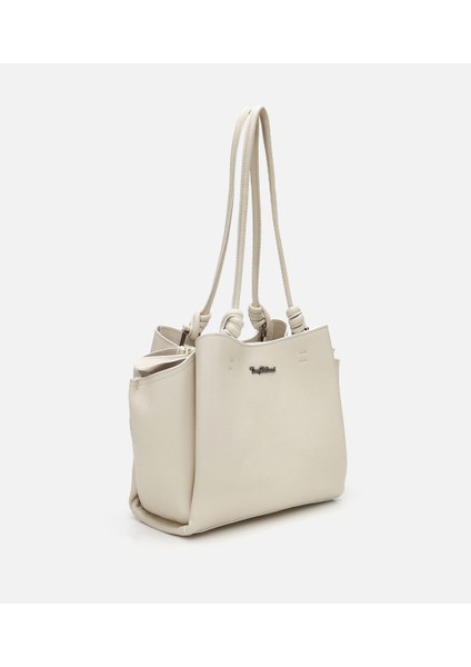 03CAH309440A400 KADIN Deri Ekru Omuz Çantası