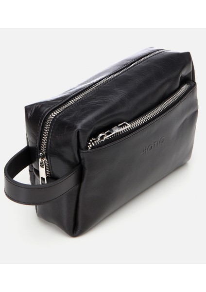 04CAH311260A100 ERKEK Deri Siyah Çanta