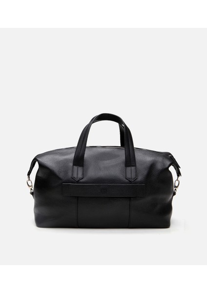 04CAH300740A100 HAKIKI Deri Siyah Erkek Çanta