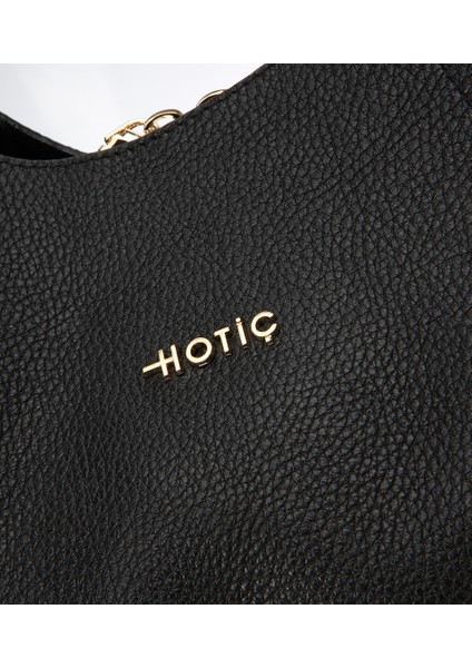 03CAH301080A100 KADIN Deri Siyah Omuz Çantası