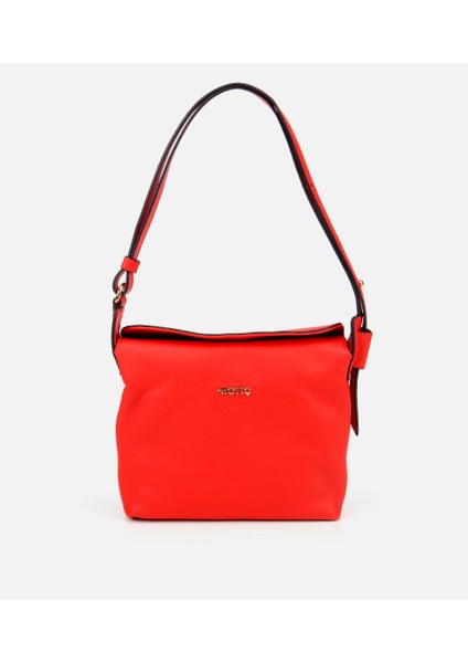 03CAH309130A740 KADIN Deri Kırmızı Ayarlanabilir Askılı Omuz Çantası