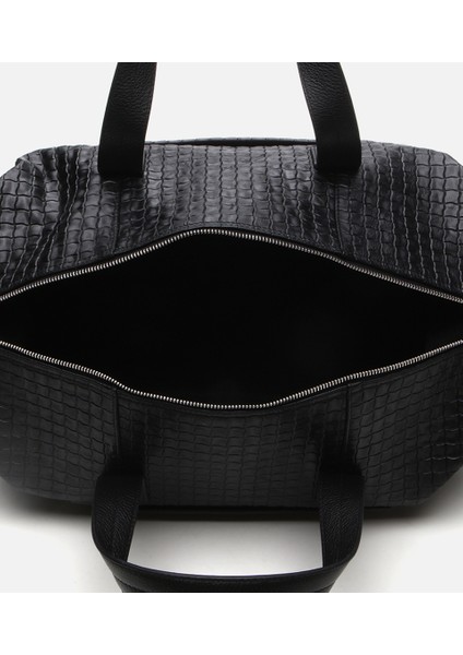 04CAH289030A100 Deri Siyah Erkek Çanta