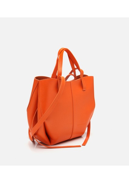 03CAH310310A570 KADIN Deri Turuncu Tote Çanta