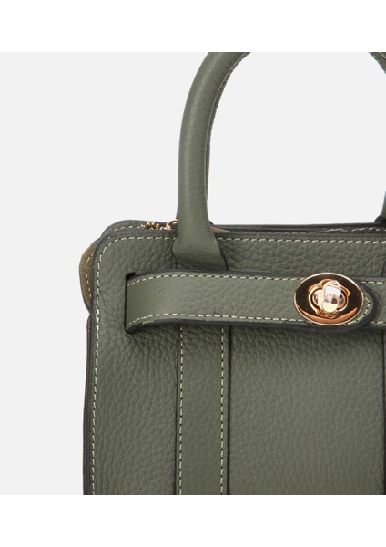 03CAH301090A880 KADIN Deri Haki Kilit Detaylı Mini Çanta