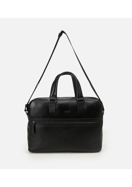 04CAH273010A100 ERKEK Deri Siyah Laptop & Evrak Çantası