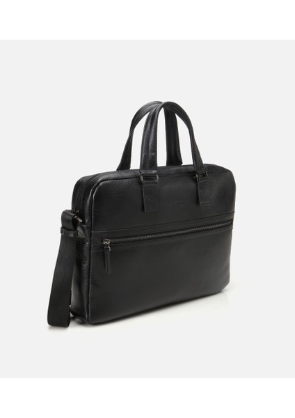 04CAH273010A100 ERKEK Deri Siyah Laptop & Evrak Çantası
