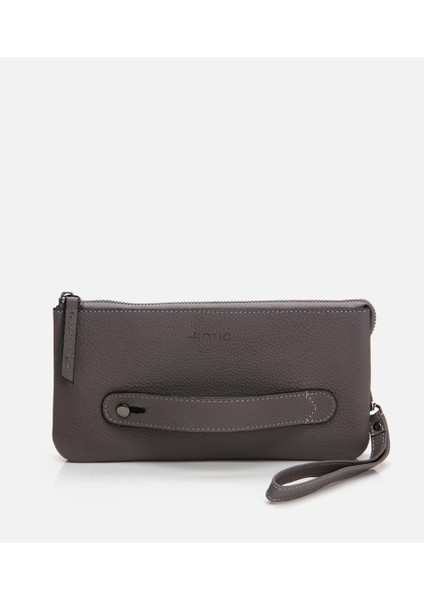 04CAH300750A230 HAKIKI Deri Gri Erkek Çanta