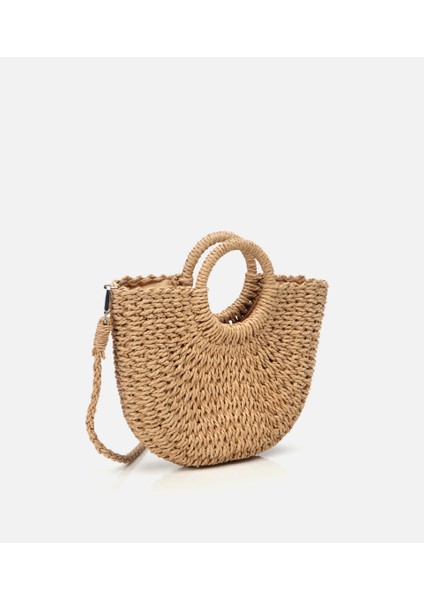 03CAH311620A340 KADIN Bej Hasır Omuz Çantası